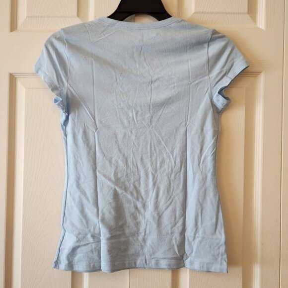 No Boundaries Scoop Neck Tee Size M Freshwater Blue - Picture 2 of 8